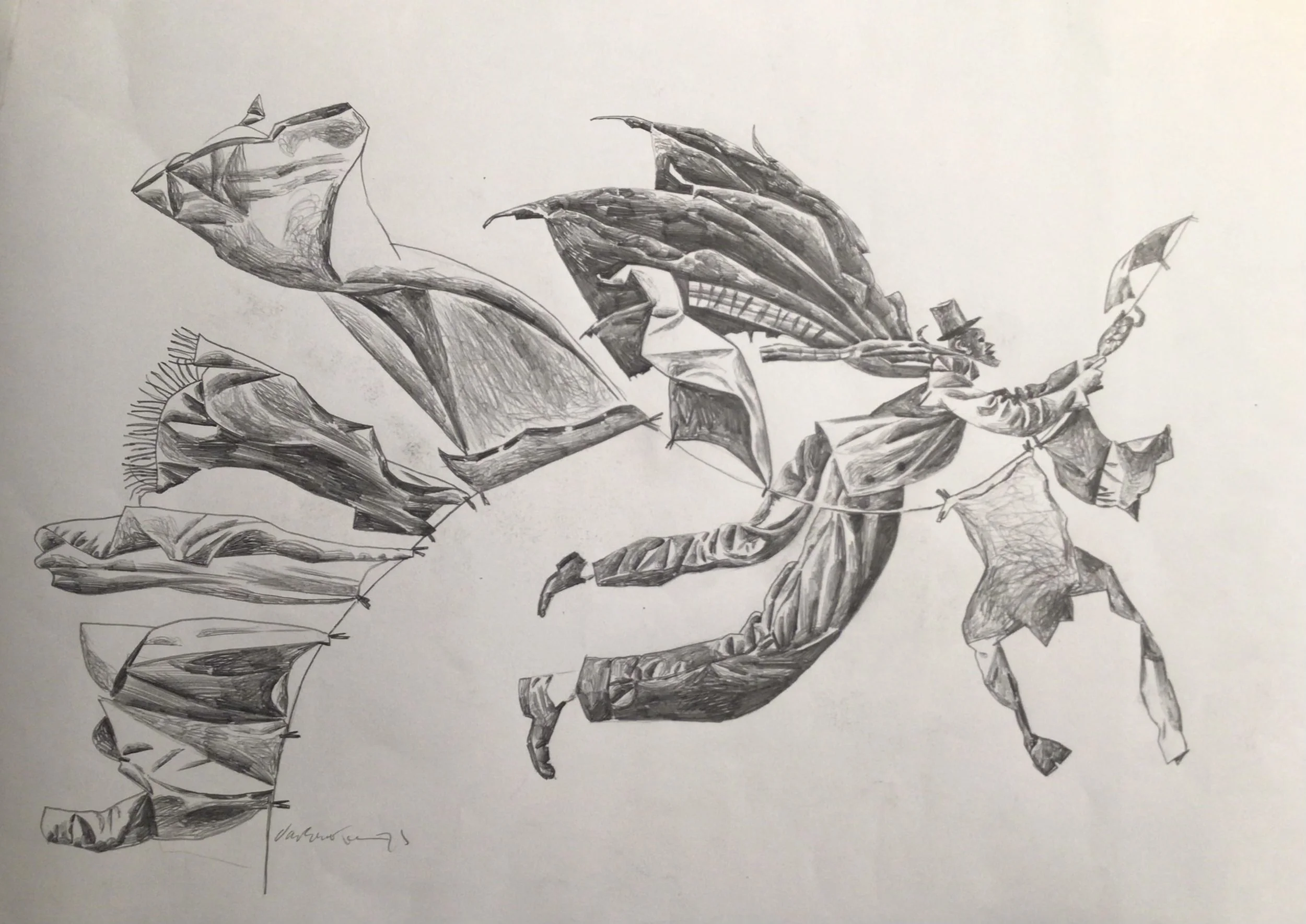 24: Uncle Einar. 
Pencil on Paper. Paper Size 420x594mm. SOLD