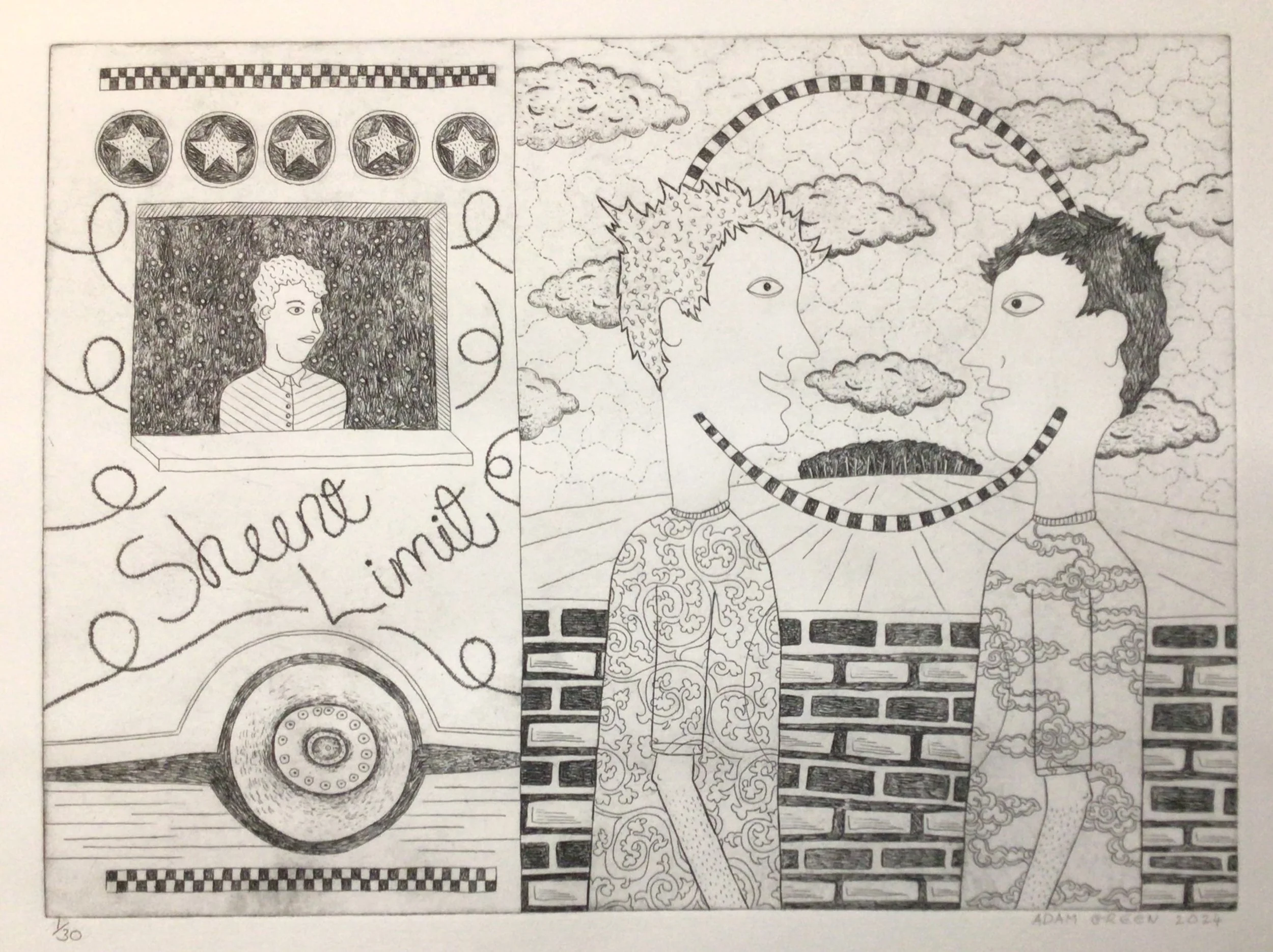 A Chance Meeting on Chanctonbury Ring
Etching
Edition of 15