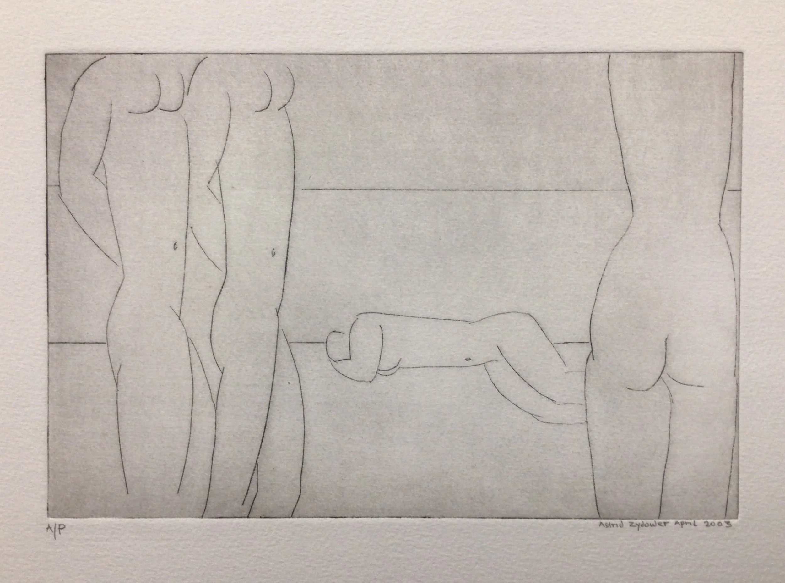 3: Untitled ( Now let me lie down) 1st State
Etching and Aquatint
Image Size 24x16cm 
A/P Signed and dated 2003
1 Copy Available
£595