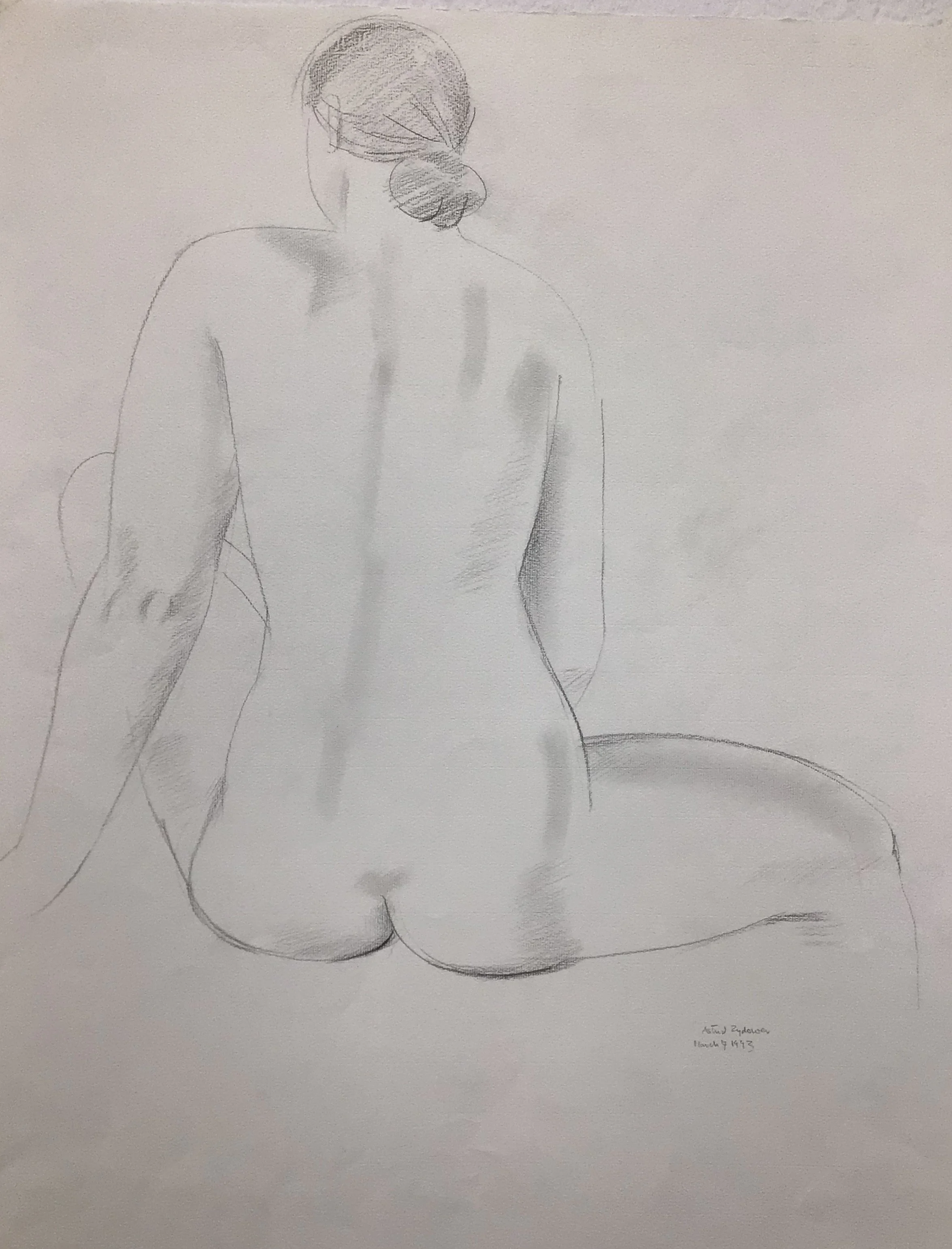Figure Study
Graphite on paper
Paper size 50x66cm
Signed and dated March 7th 1993
£750 Unframed
