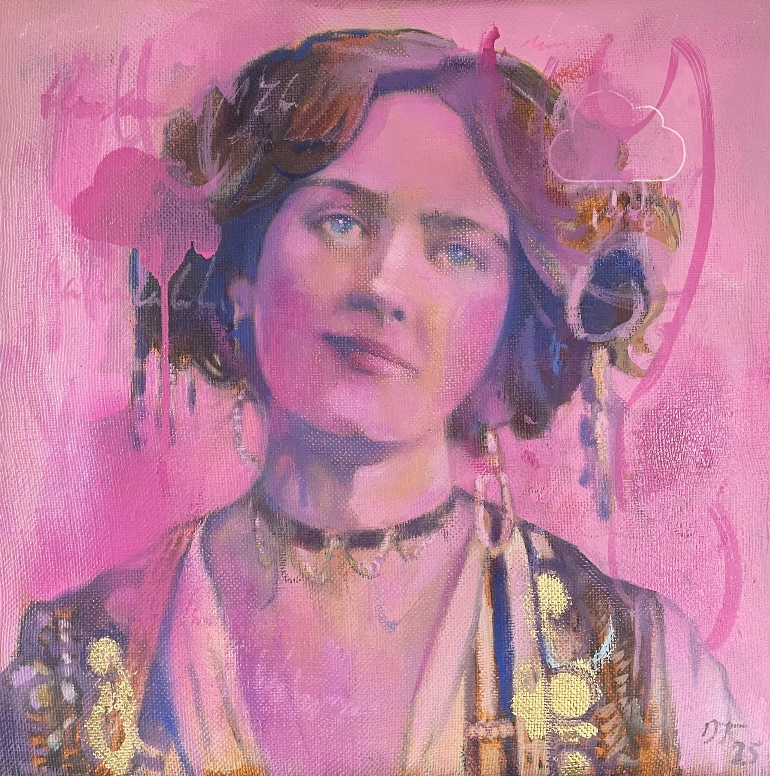 The Merry Widow / Oil on linen blanket / 40cm x 40cm