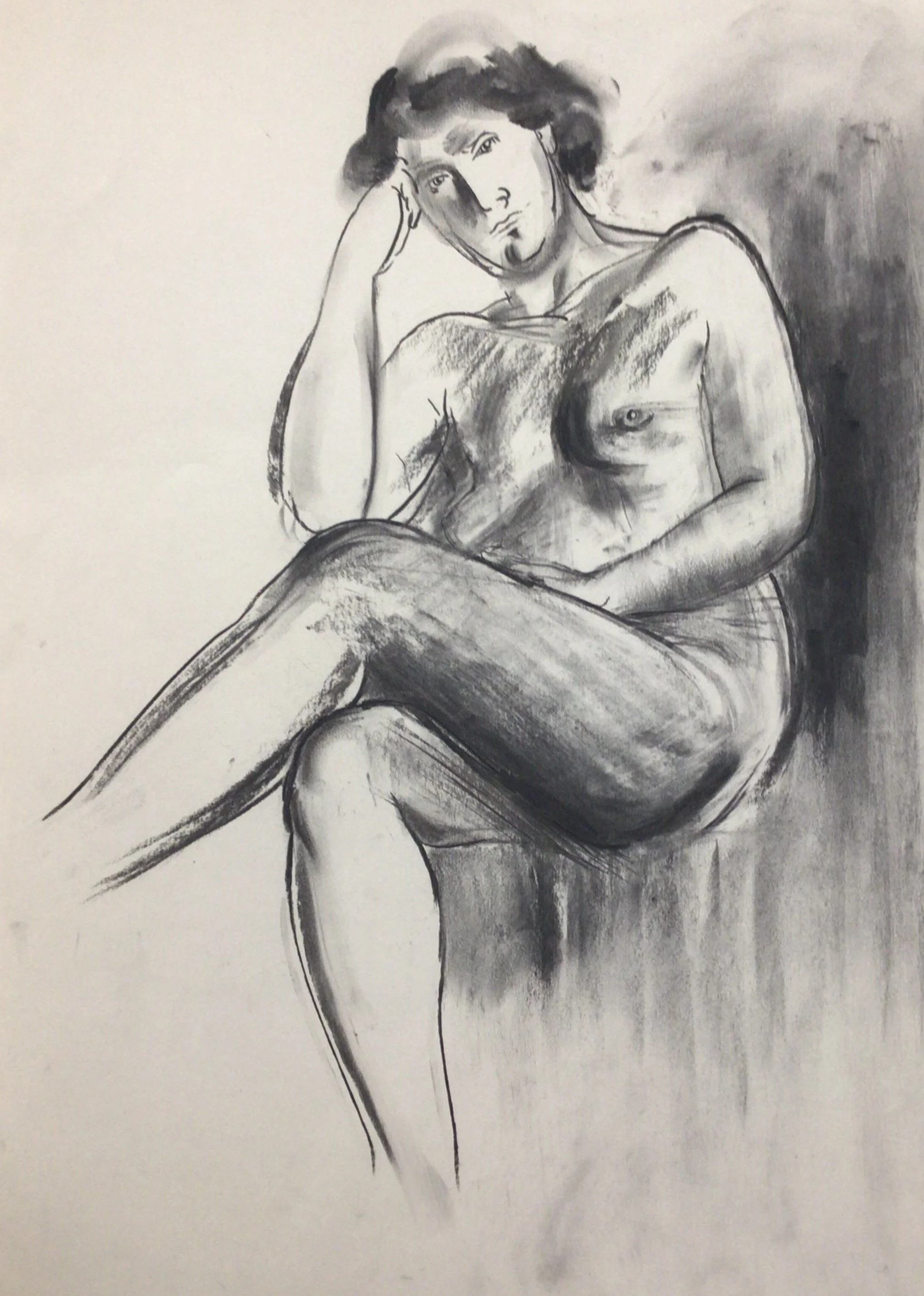 Figure Study
Charcoal on paper
Paper Size 60x42cm
£750 Unframed

