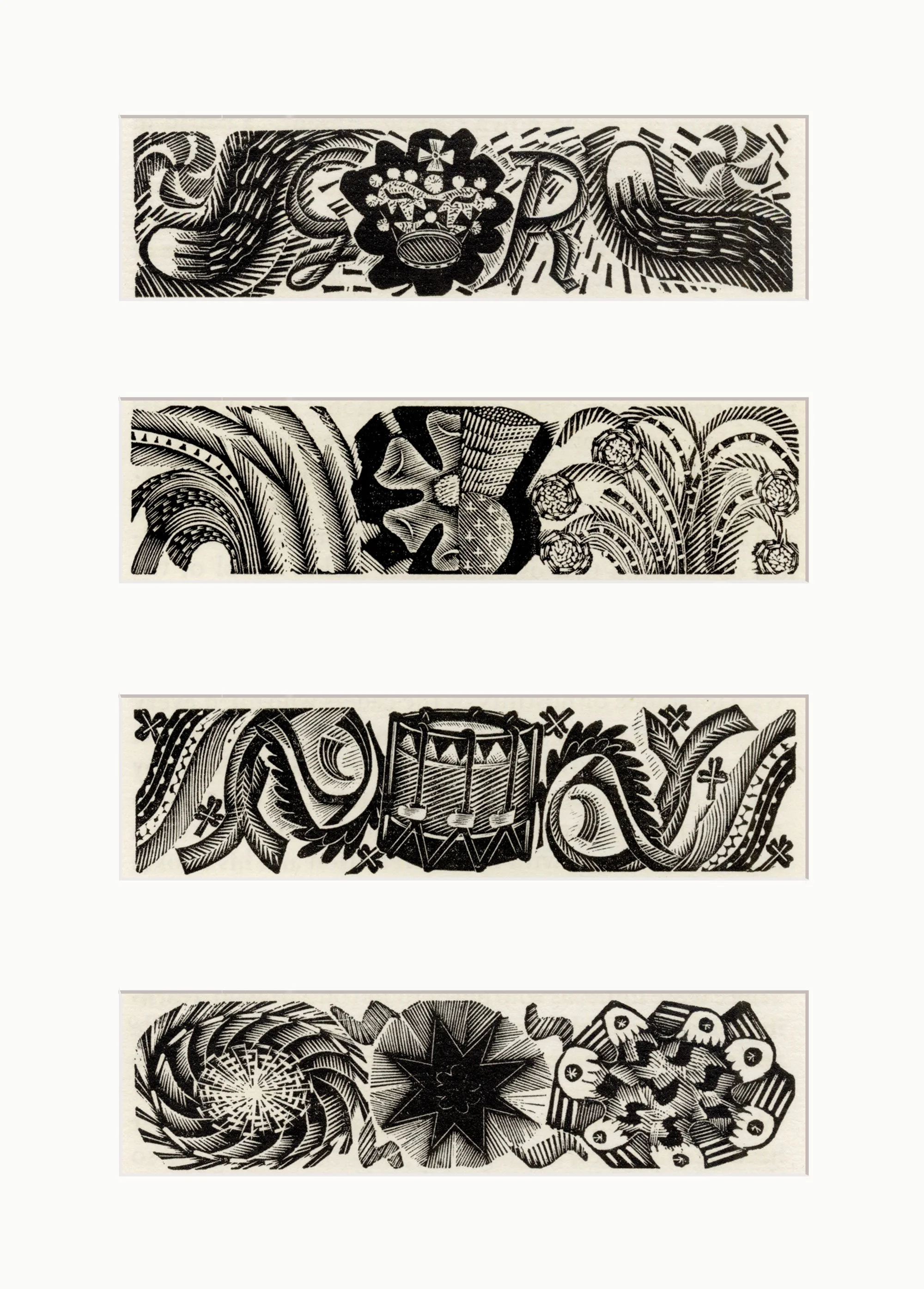 Eric Ravilious
Set of Four Headings