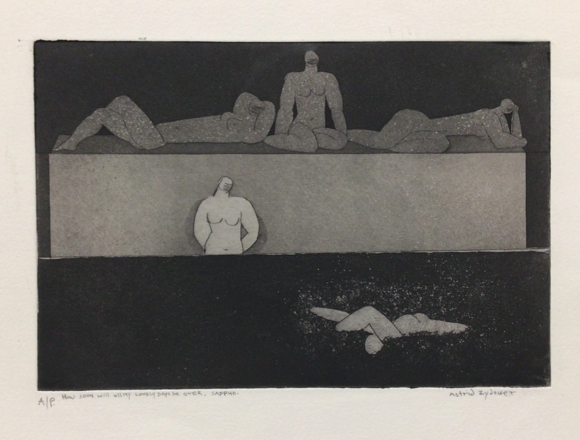 26: Untitled  ( How soon will all my lovely days be over) 2nd State
Etching and Aquatint
Image Size  24x16cm
3 Copies A/P signed and dated 2001
£575

