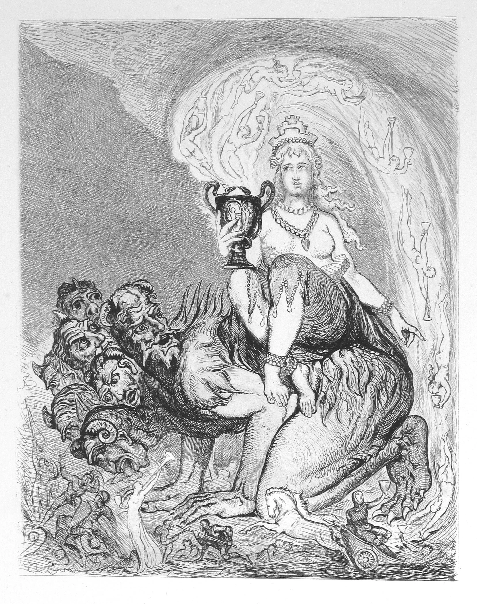 William Blake
The Queen of Evil
Etching by William Scott Bell, after William Blake. 1878
£495