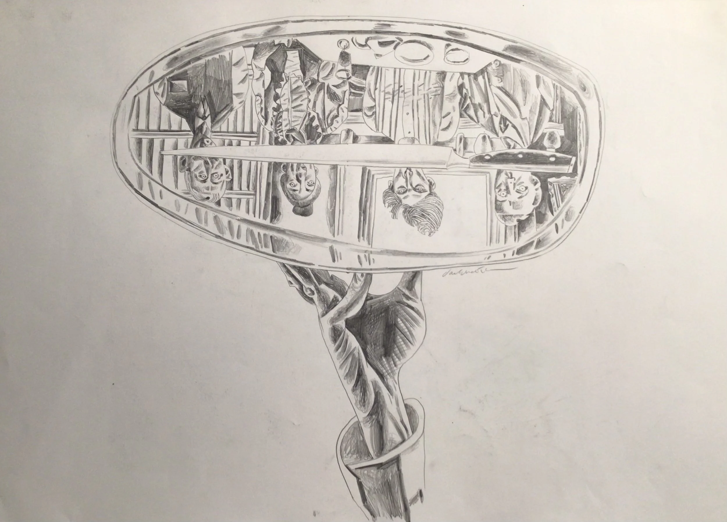 15: The Smiling People. 
Pencil on Paper. Paper Size 420x594mm. £800
