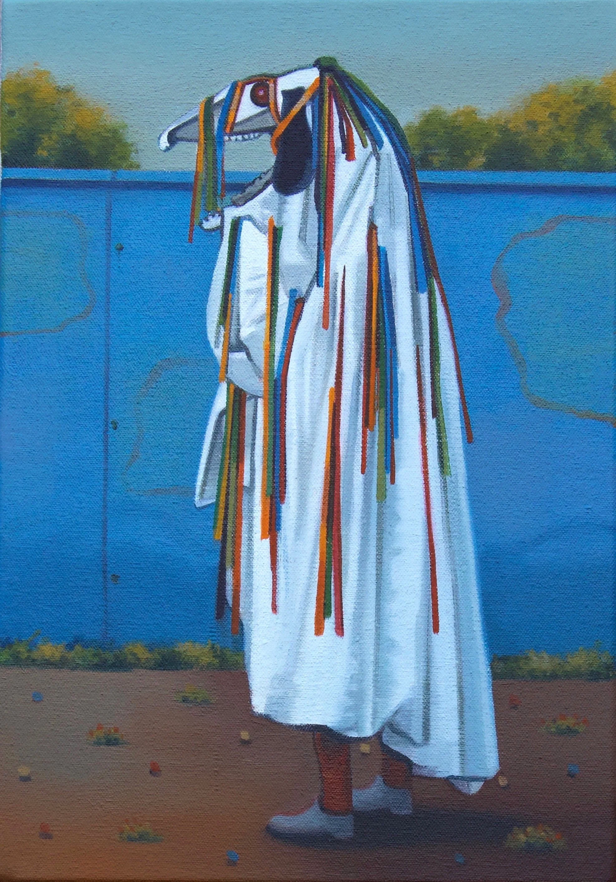 Mari Lwyd
Oil on canvas 29 x 21cm