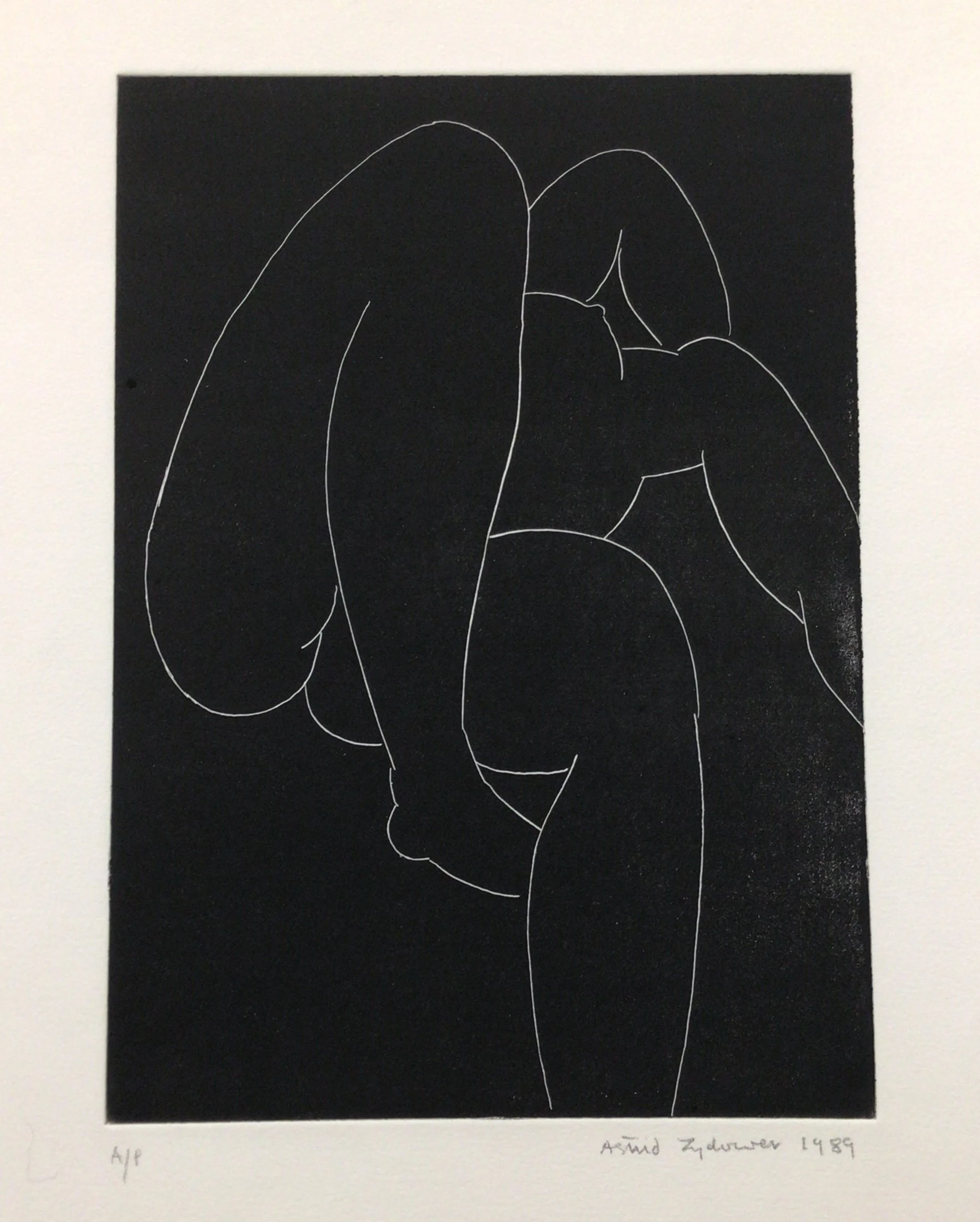 15: Untitled ( Figure lying back in black)
Etching and Aquatint
Image Size 22x30cm
1 A/P  Signed and dated 1989 £595
2 Copies Unsigned £450