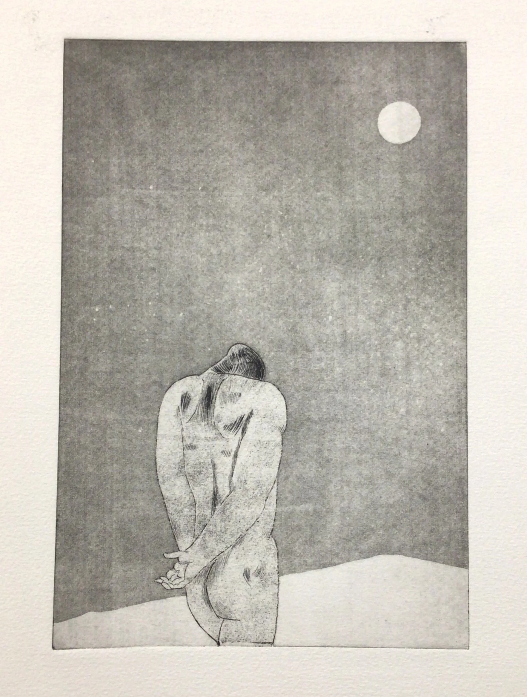 Lone Figure bowing to the Moon
Etching and Aquatint
Image Size 20x30cm
Image Size 20x15cm
£625 Unframed
