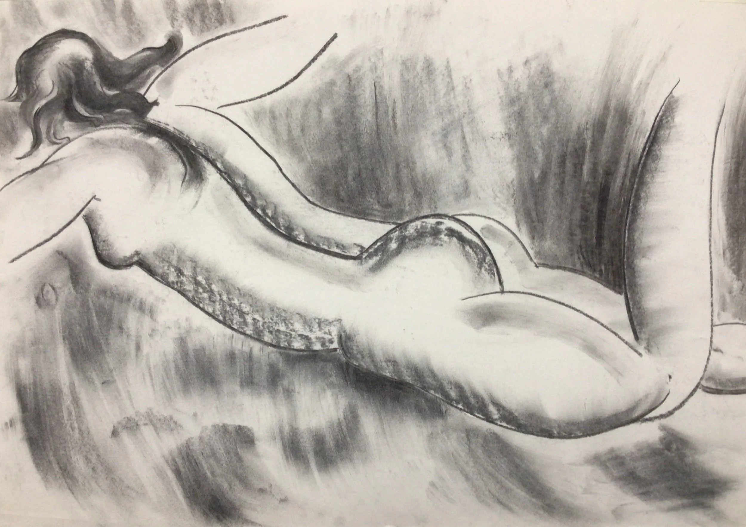 Figure Study
Charcoal on paper
Paper Size 60x42cm
£750 Unframed

