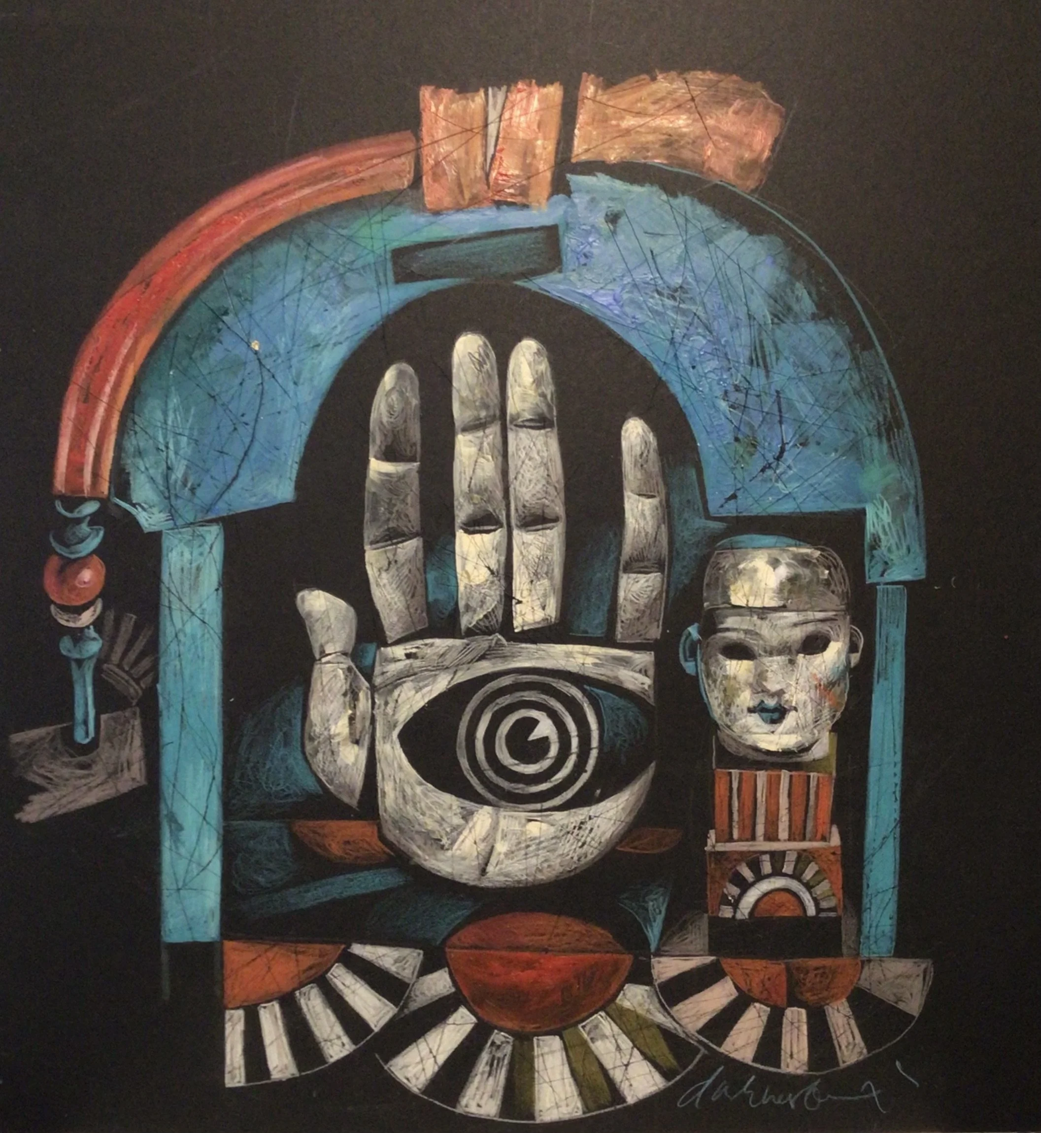 2: Dark Carnival Cover Artwork. 
Mixed Media on Card. 360x410mm £3000