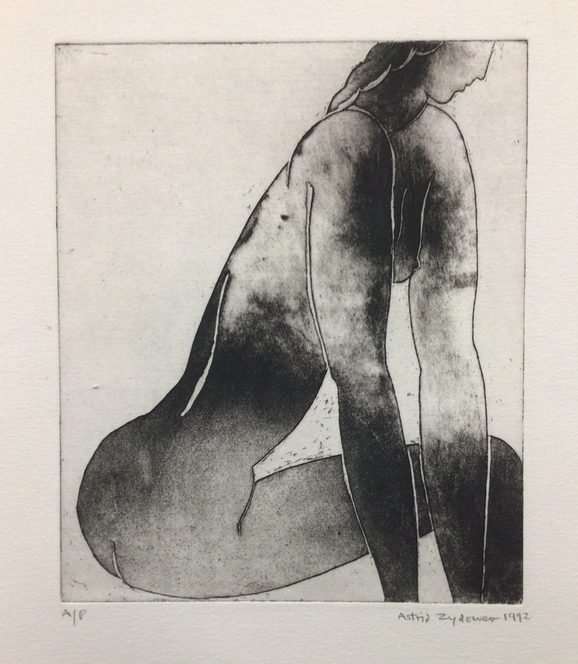 19: Untitled ( Figure leaning forward) 1st State
Etching and Aquatint
Image Size 19x23cm
A/P Signed and dated 1992
£595