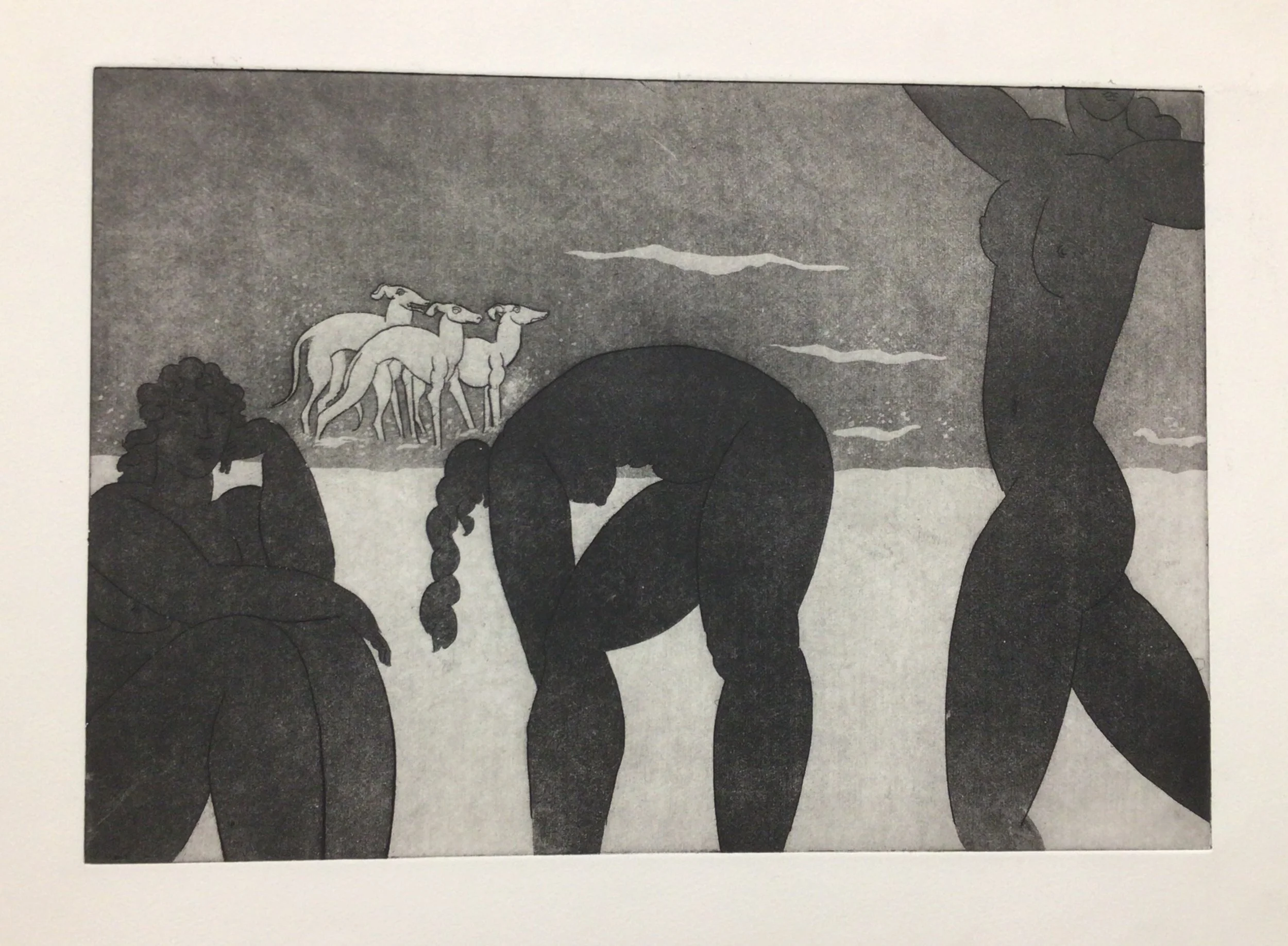 33: Untitled ( 3 Figures and 3 dogs) 2nd State
Etching and Aquatint
Unsigned
£645