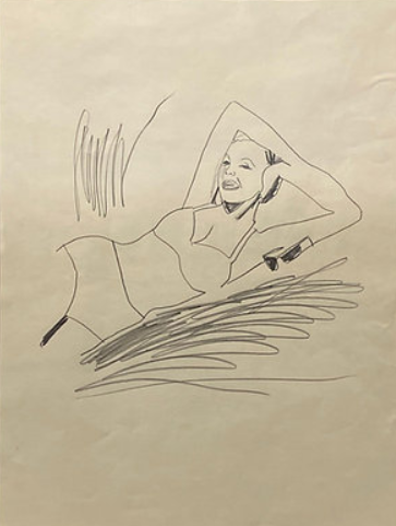 Andy Warhol Untitled (Woman with Sunglasses)
Graphite on wove paper

1962

60.6 x 45.7 cm

Annotated 'C-808.2' in pencil on the reverse

Framed

 

Andy Warhol’s ‘Untitled (Woman with Sunglasses)’ is a compelling graphite drawing from 1962 that highl