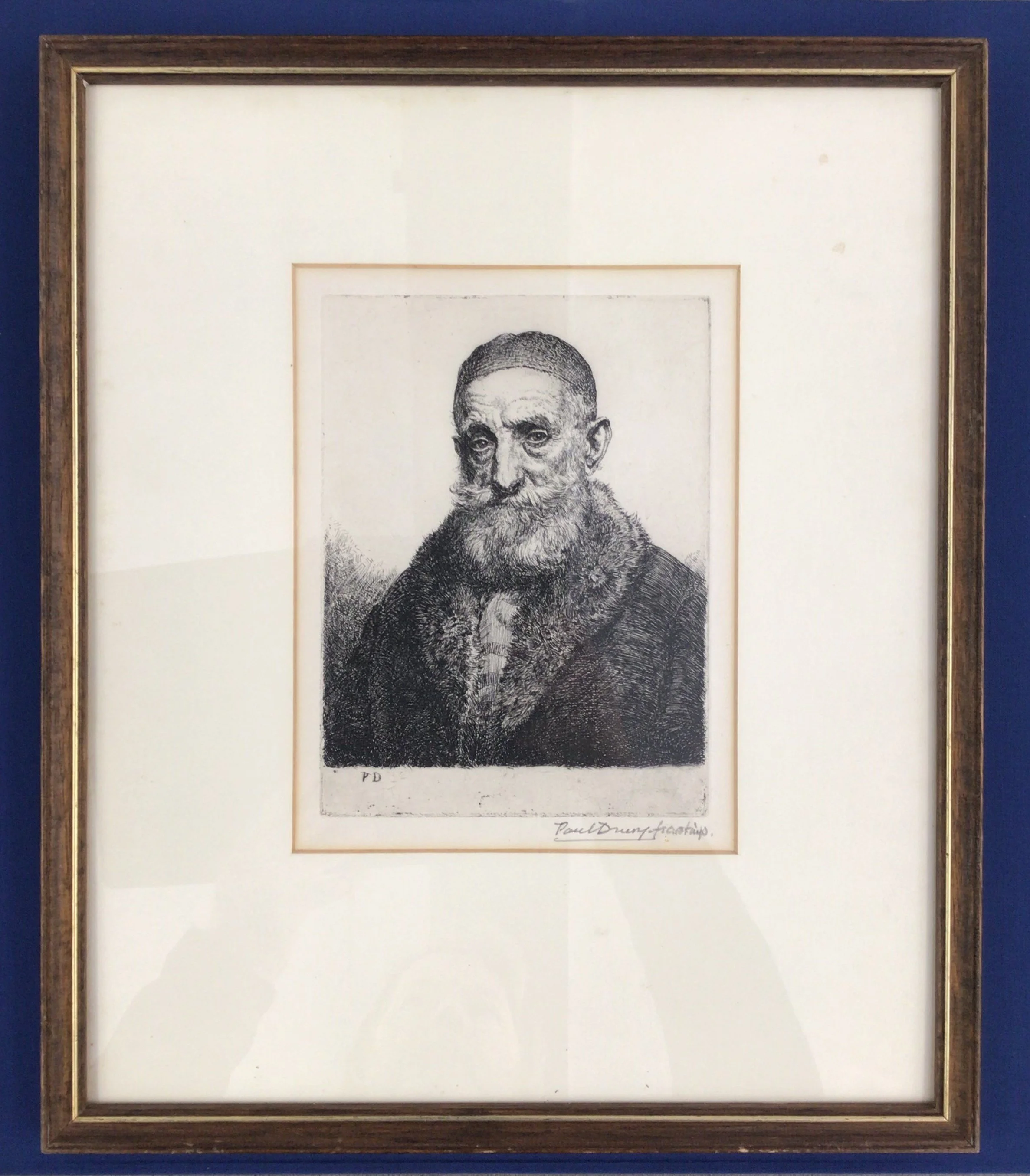 Old Man with Skull Cap
Etching