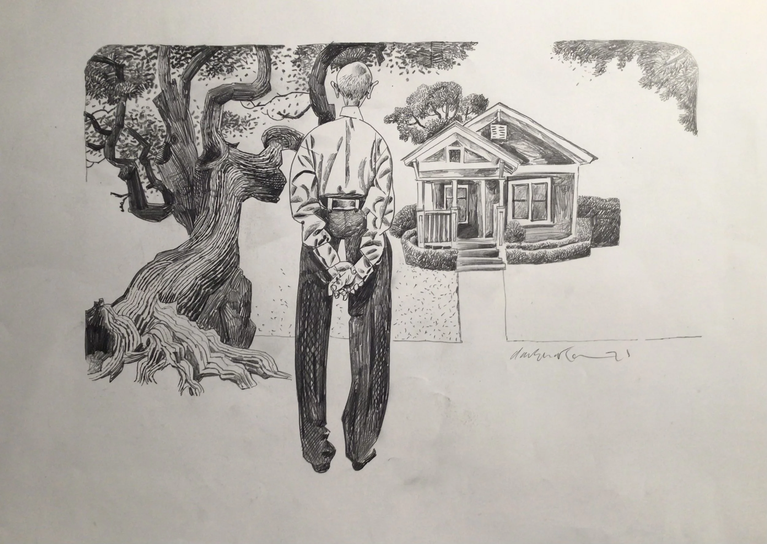 13: Time Intervening. 
Pencil on Paper. Paper Size 420x594mm. £500