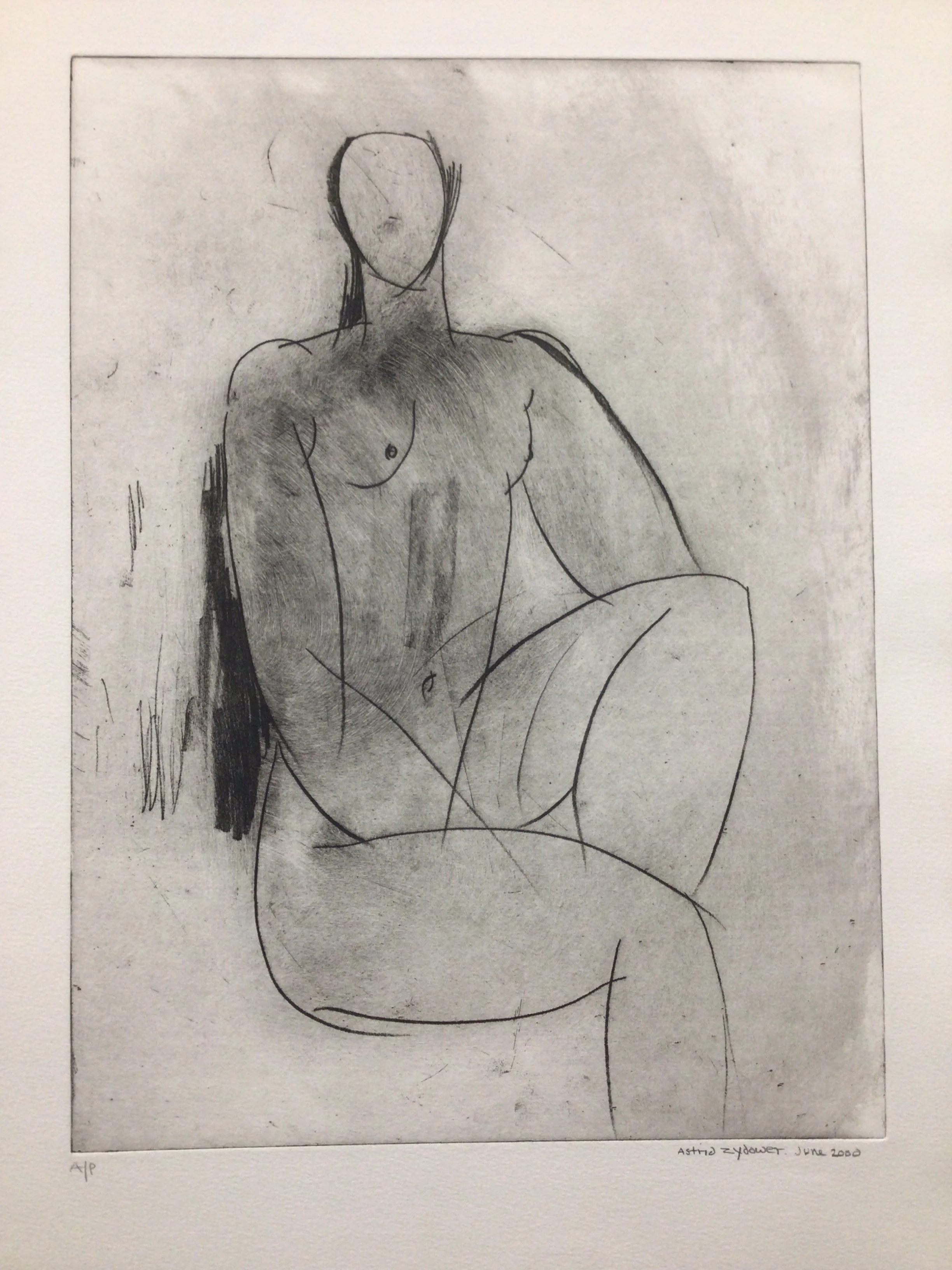 7: Untitled ( Seated Figure 1) 2nd State
Etching and Aquatint
Image Size 28x38cm
A/P Signed and dated 
£675