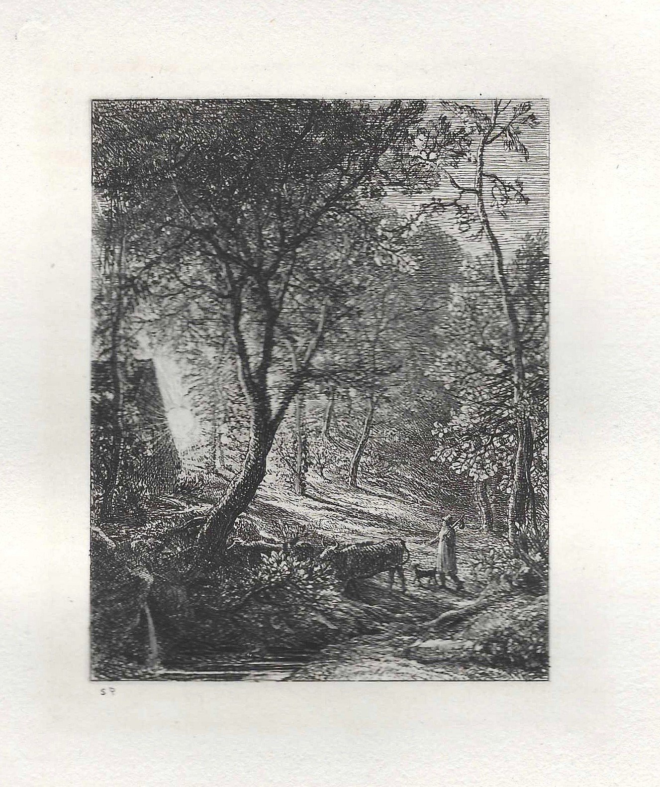 The Herdsman's Cottage. Etching by Samuel Palmer