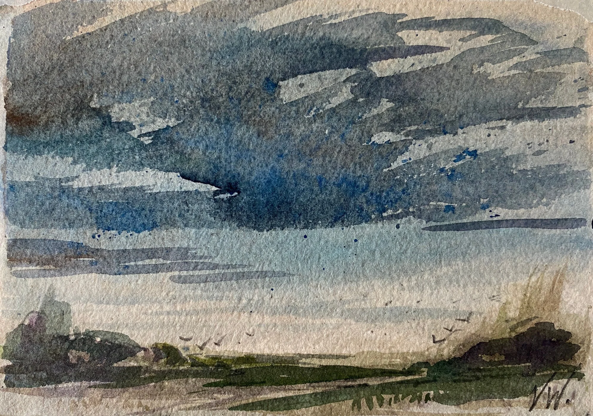 Charleston Cloudy Sky
Watercolour
20x14cm