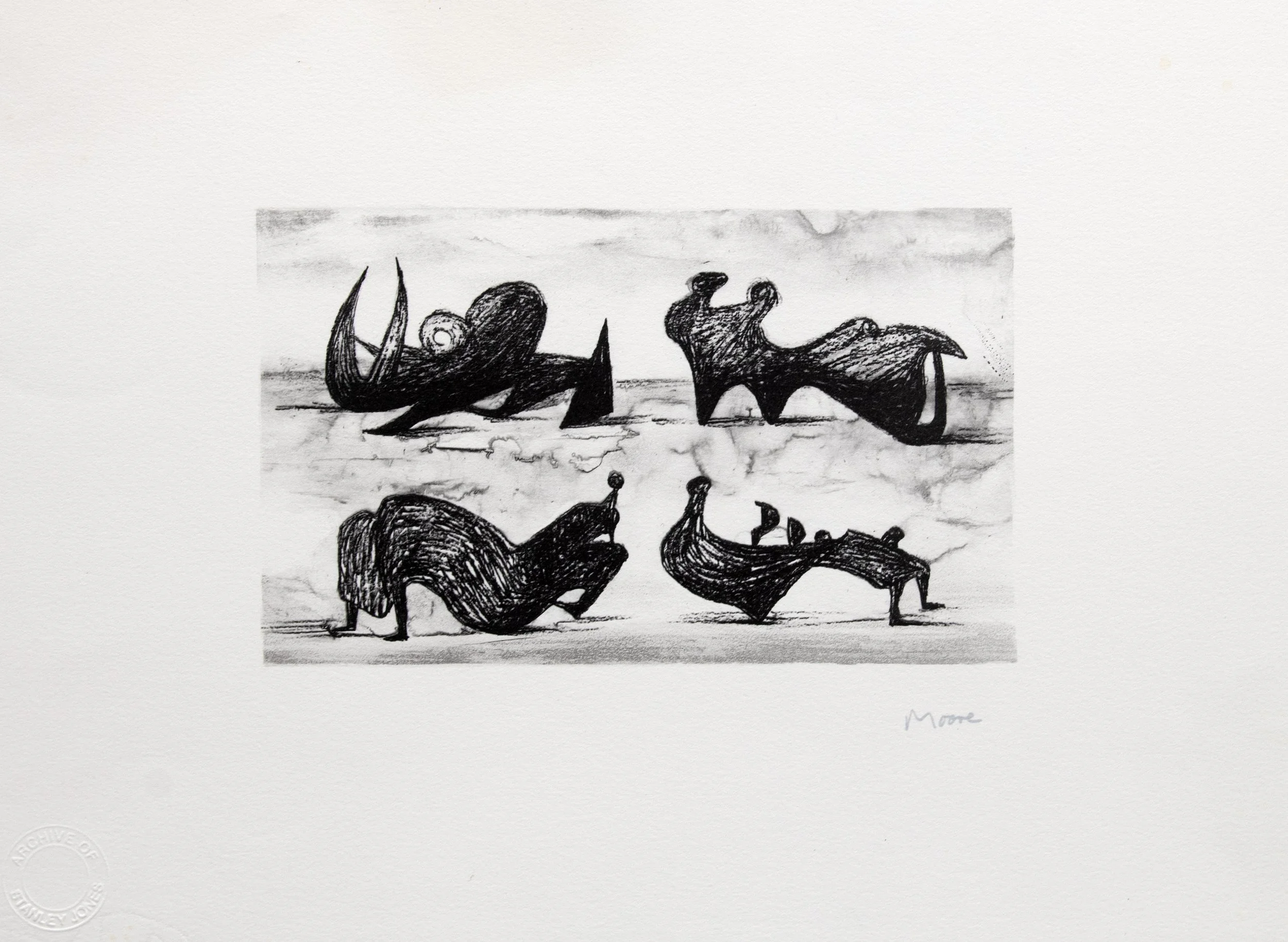 Henry Moore
Four Silhouette Figures