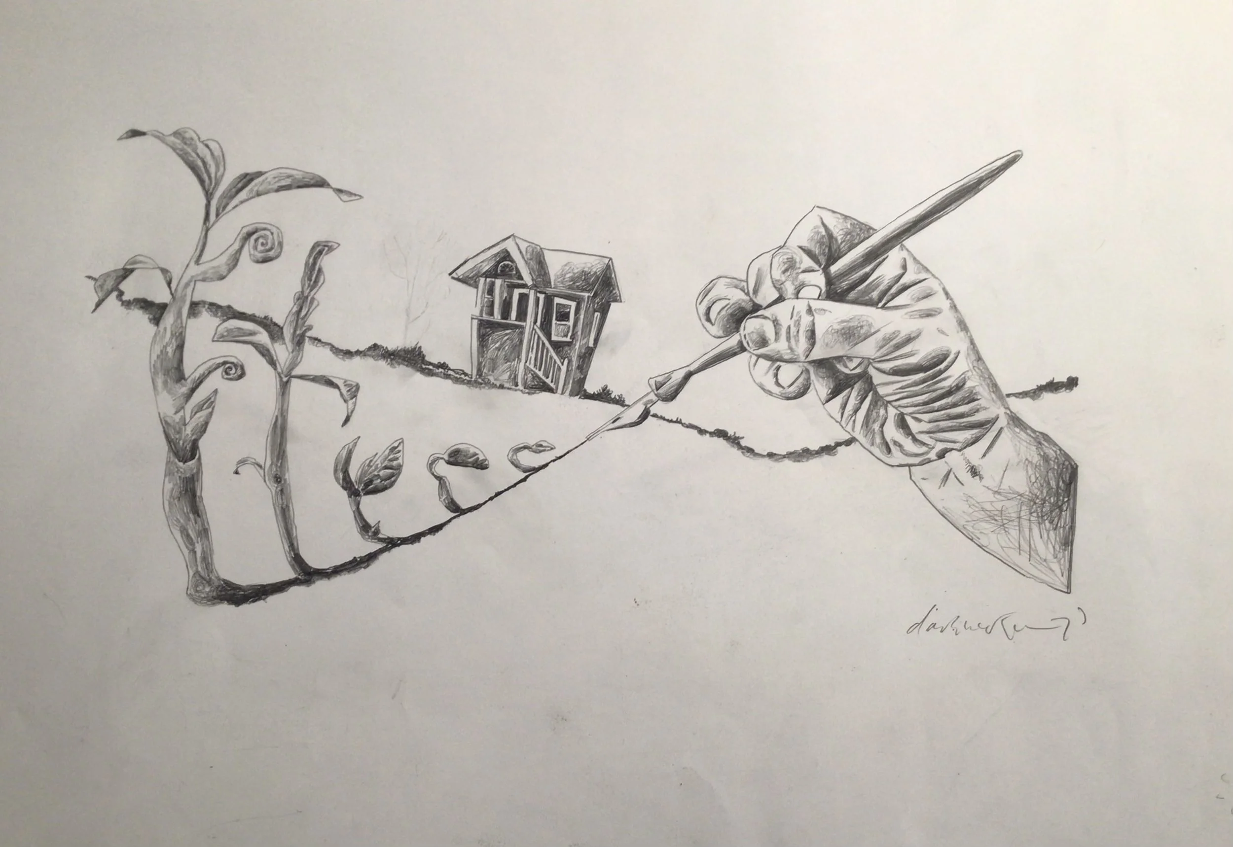 30: The Poems. 
Pencil on Paper. Paper Size 420x594mm. £500