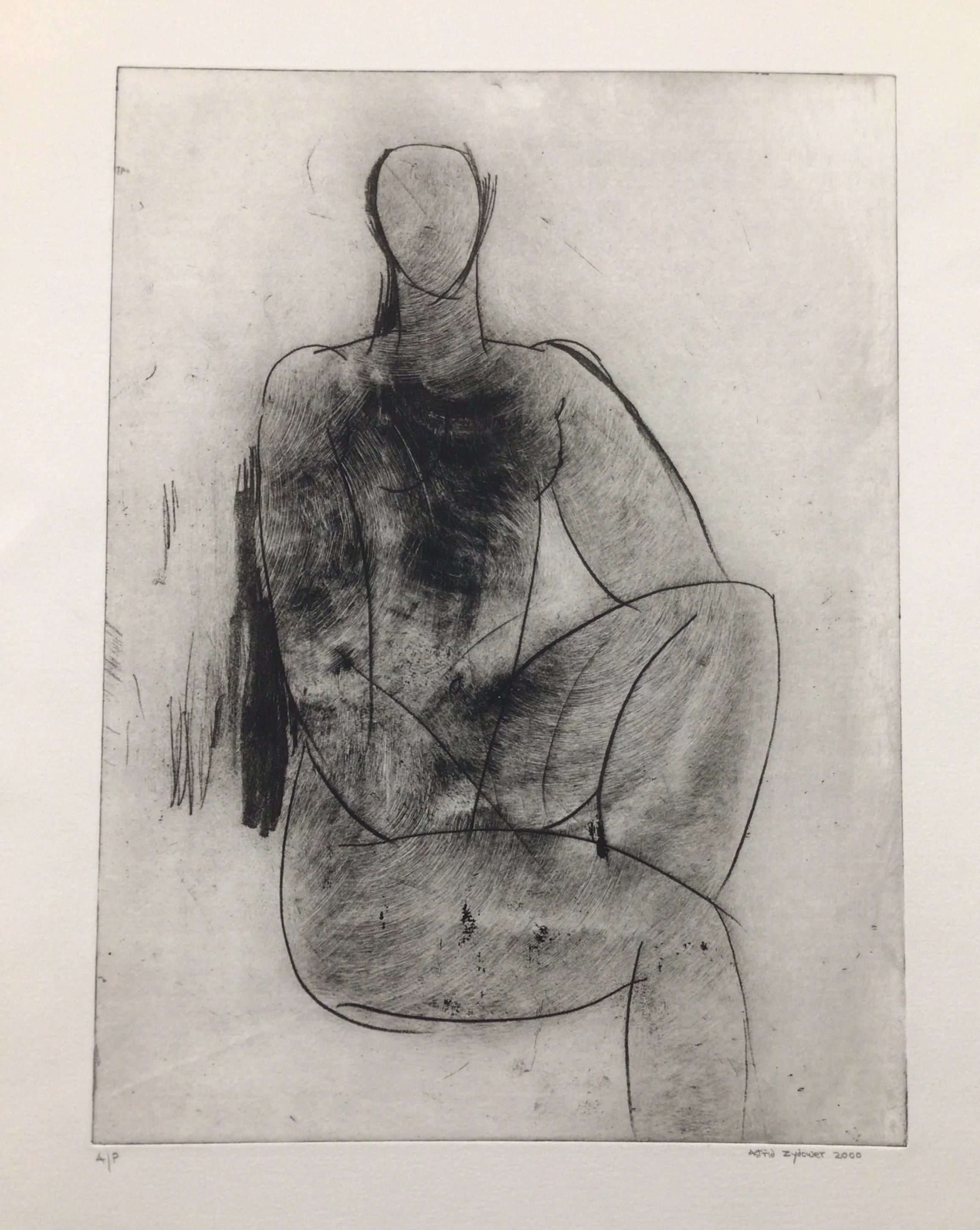 8: Untitled ( Seated Figure 1) 3rd State
Etching and Aquatint
Image Size 28x38cm
A/P Signed and dated 2000
£675