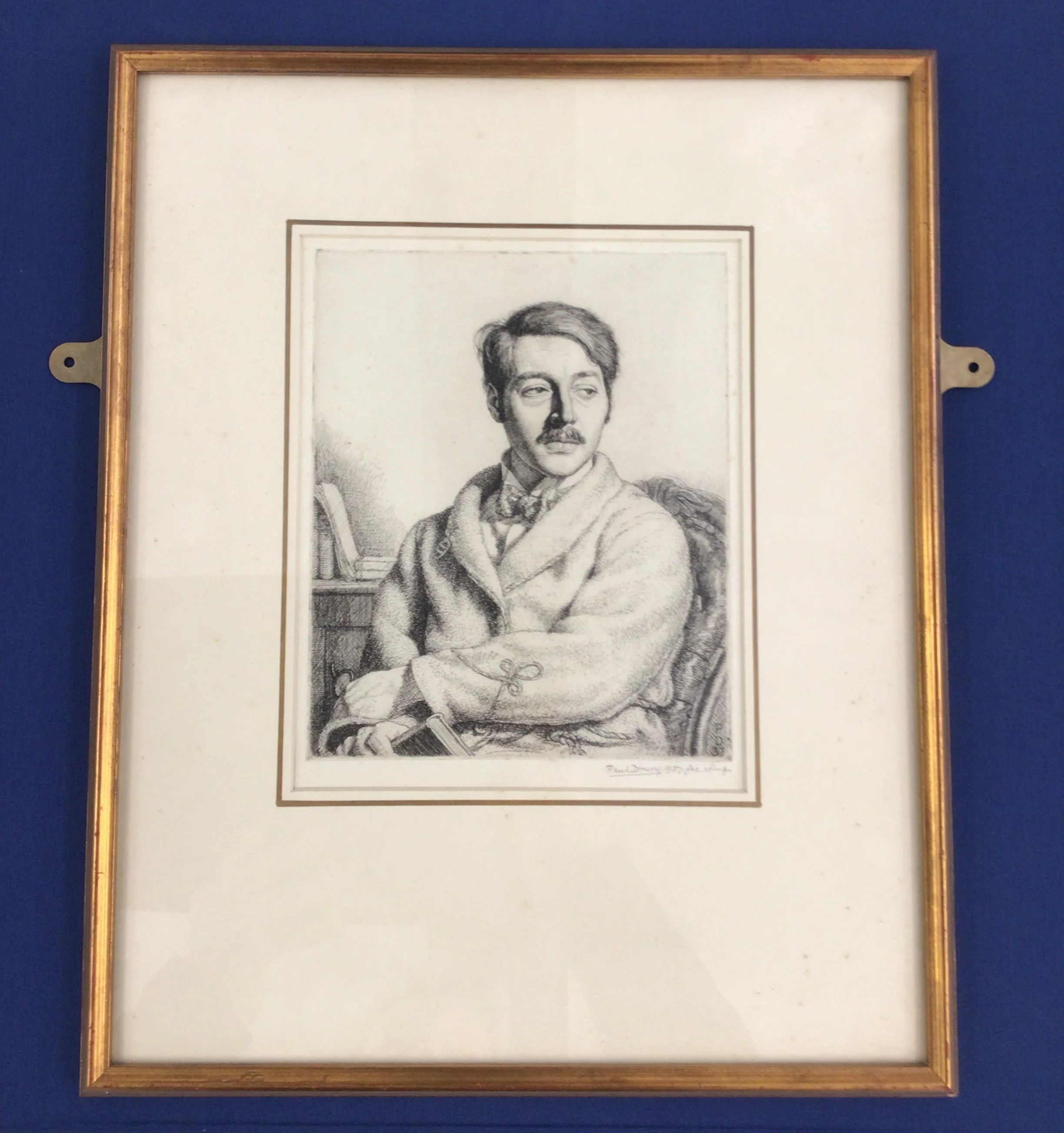 Oliver Drury ( The Artists Brother). Etching by Paul Drury