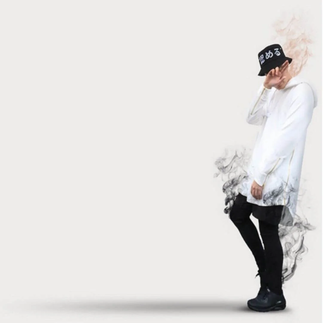 H-XU Hip Hop Hoodie Side Zipper