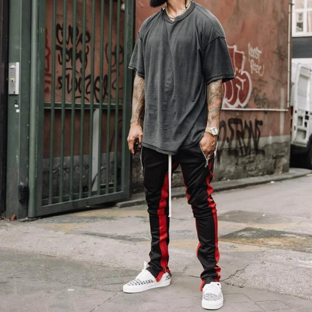 H-XU Vintage ankle zipper Jogger