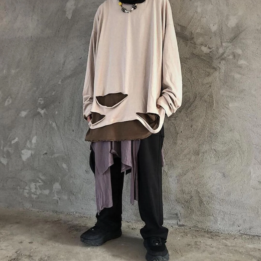 H-XU Destroyed DIY Oversized T - Unisex