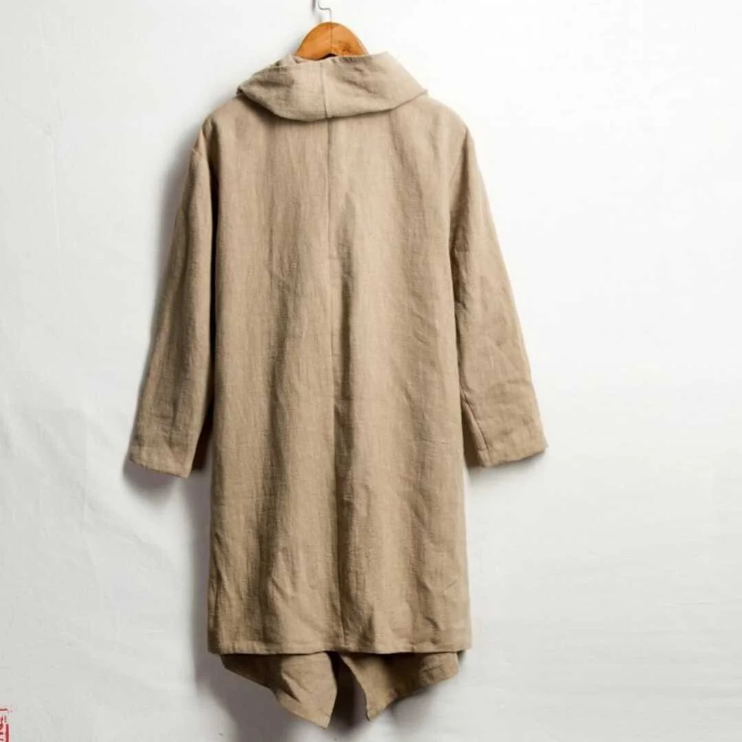 Khaki Jacket Over Coat-back-womens jackets-sneaky.nz.jpg