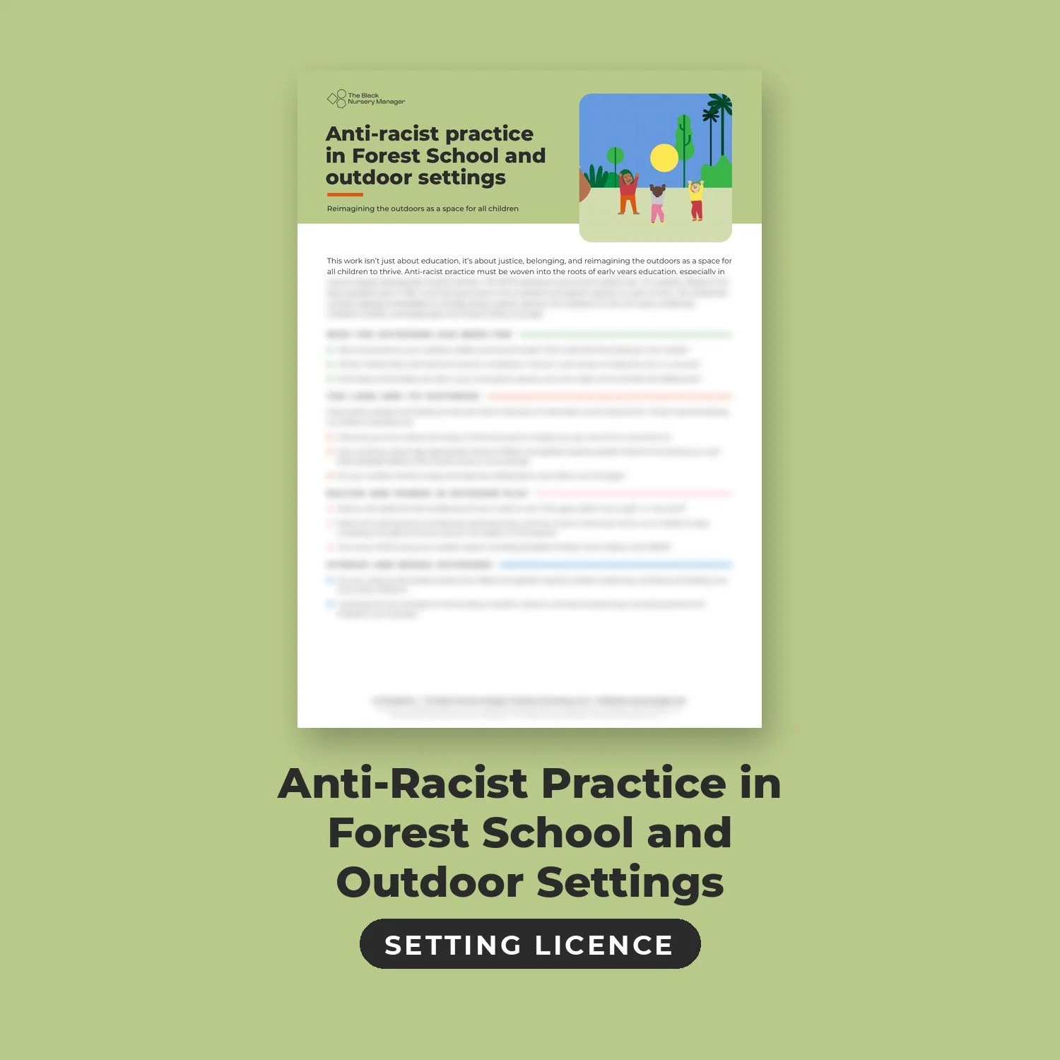 Anti-Racist Practice in Forest School and Outdoor Settings (Setting Licence)