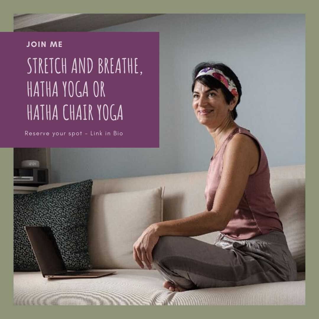 Are you new to yoga? Or want to build a daily home practice into your routine? Check out my Stretch and Breathe series: a 30-minute morning daily yoga practice on Zoom. 

OR

🧘  Perhaps you prefer a full 75-minute yoga practice. Join me for a Zoom m