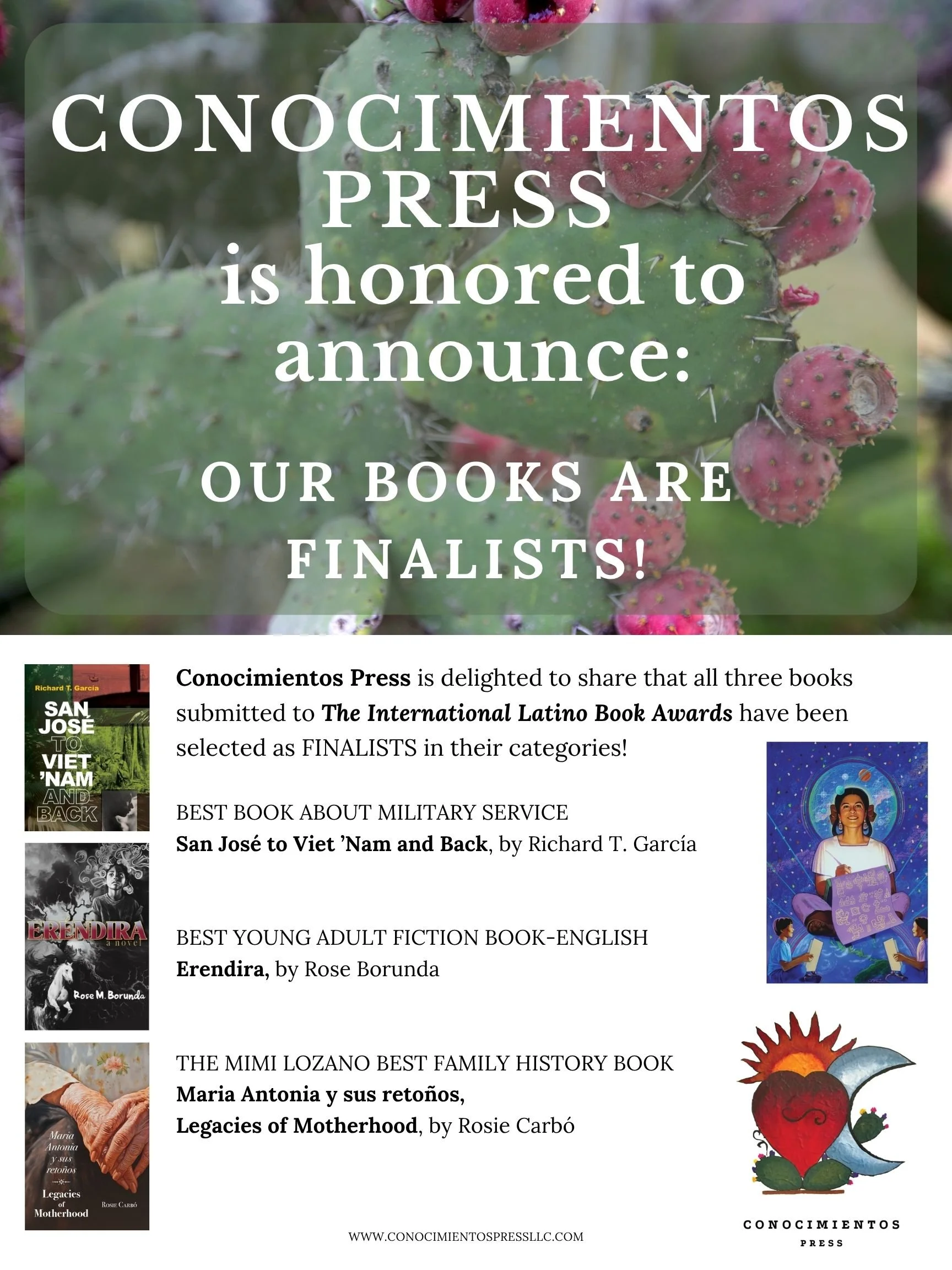 Our 2025 books are each International Latino Book Award Finalists! 