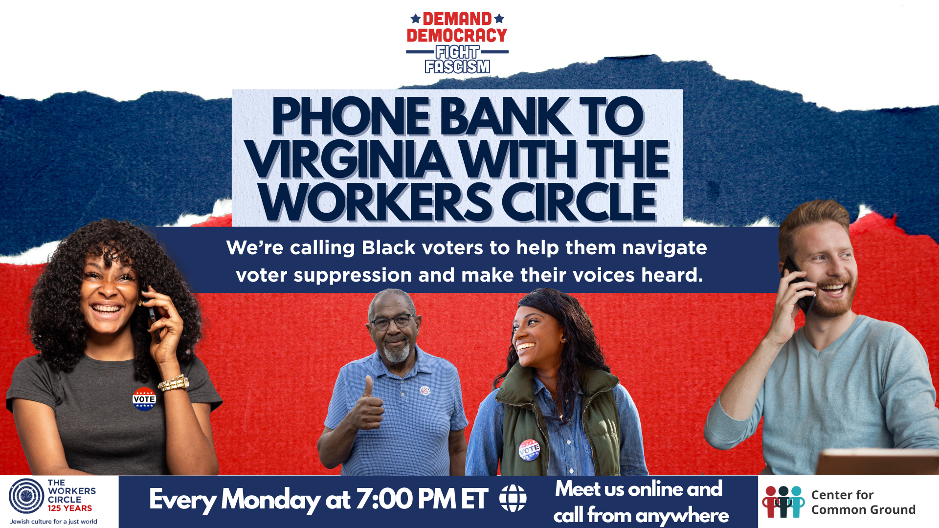 Phone Bank to Virginia with the Workers Circle