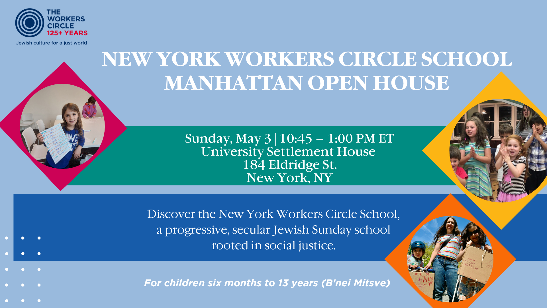 New York Workers Circle School Manhattan Open House 