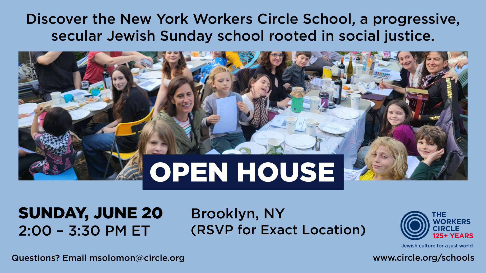 New York Workers Circle School Open House