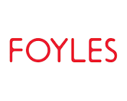 The word 'FOYLES' written in red uppercase letters on a white background.