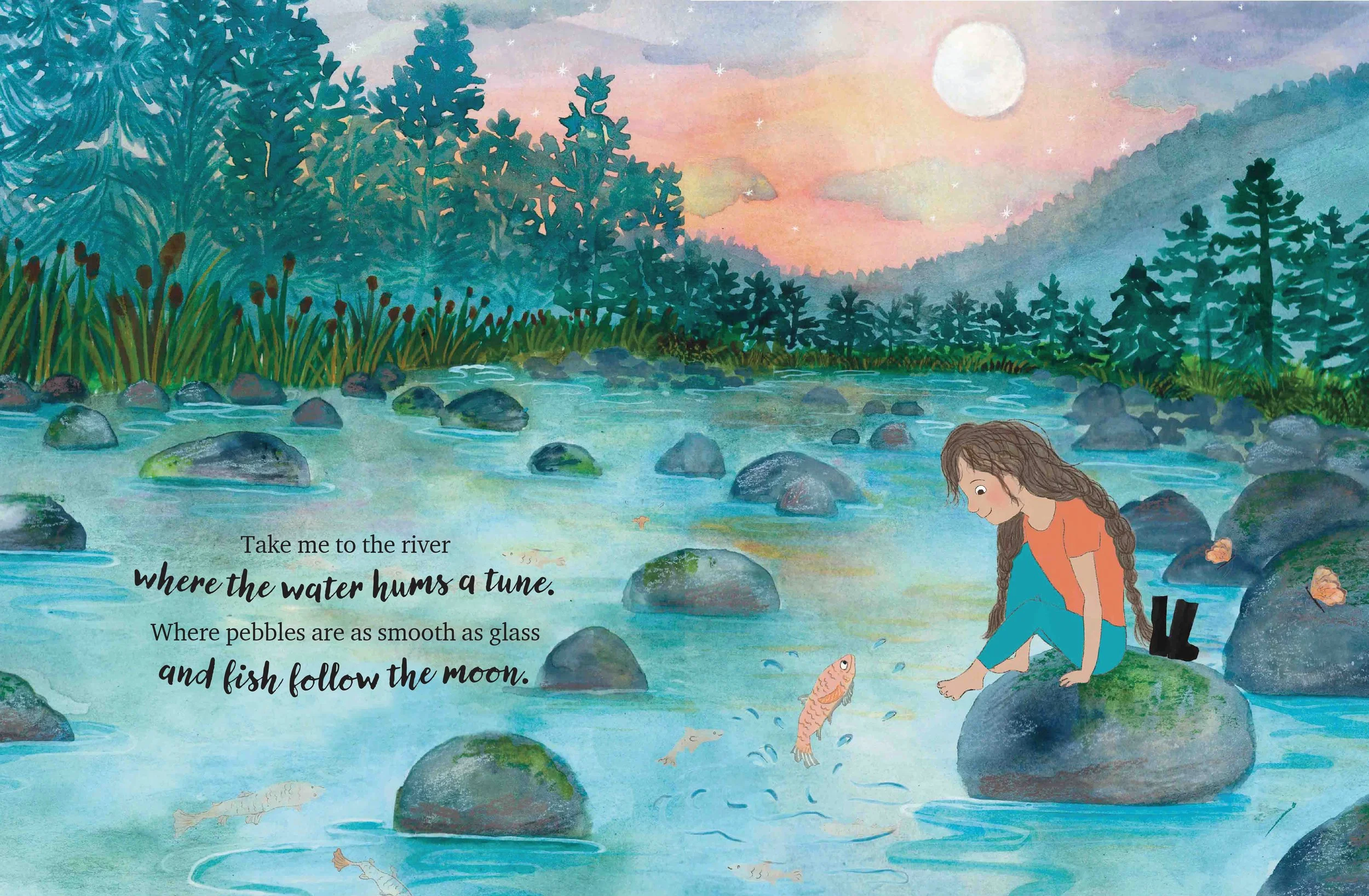 Full colour spread of river