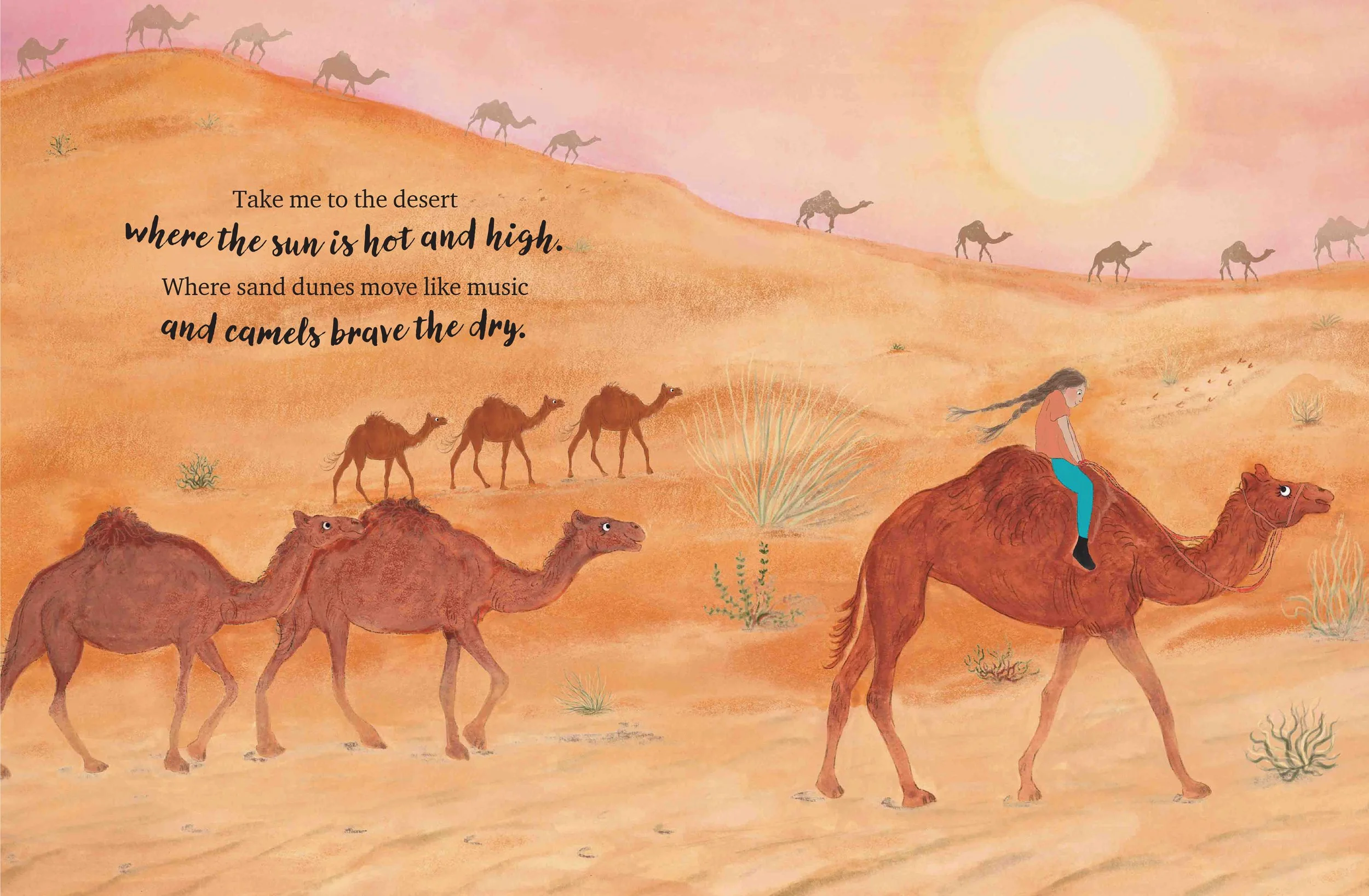 Desert coloured spread