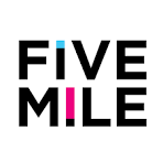 Logo with the word 'FIVE' and 'MILE' separated by three colored lines