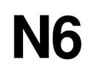 The image shows the text 'N6' in bold black letters on a white background.