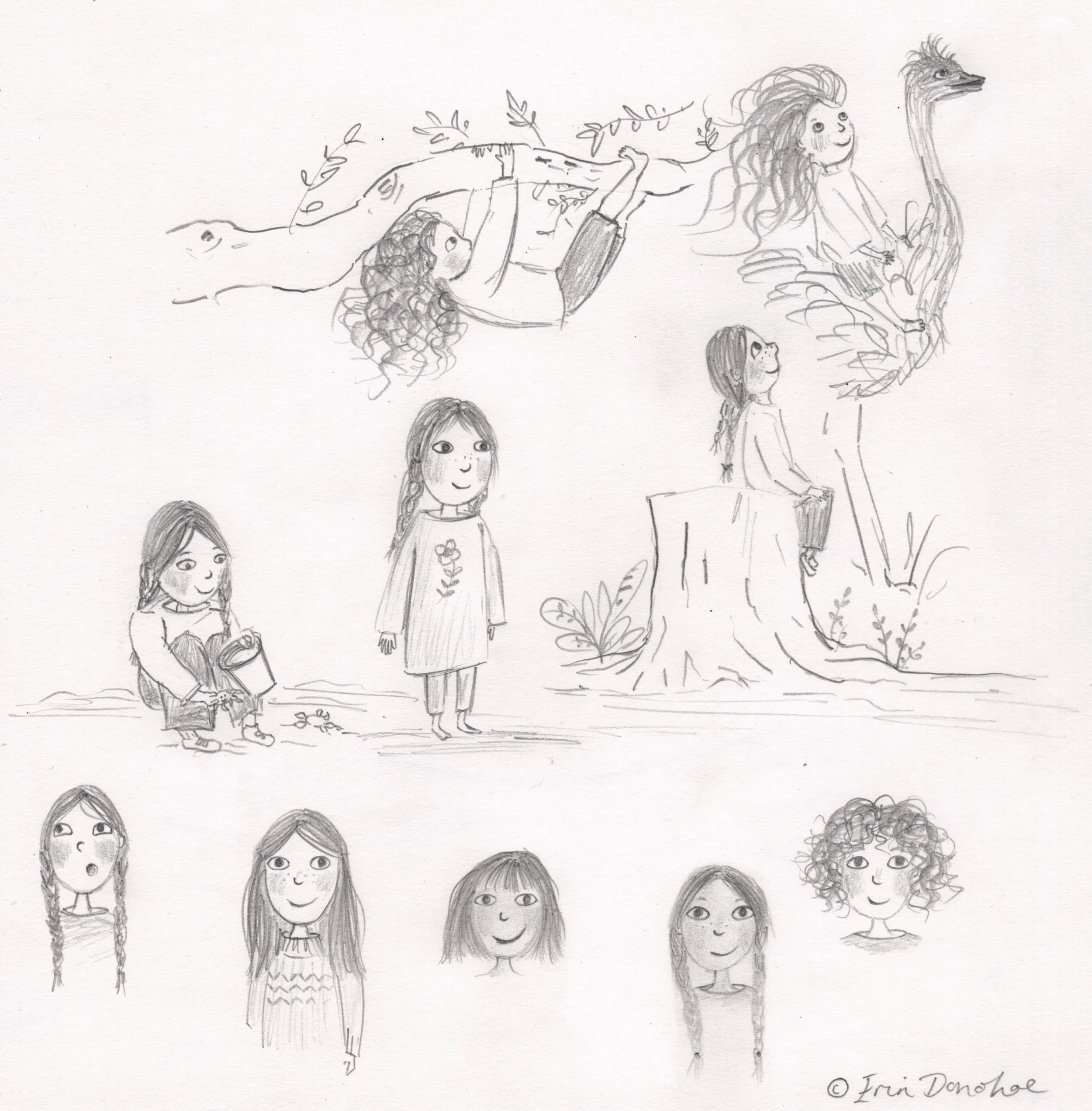Early character sketches