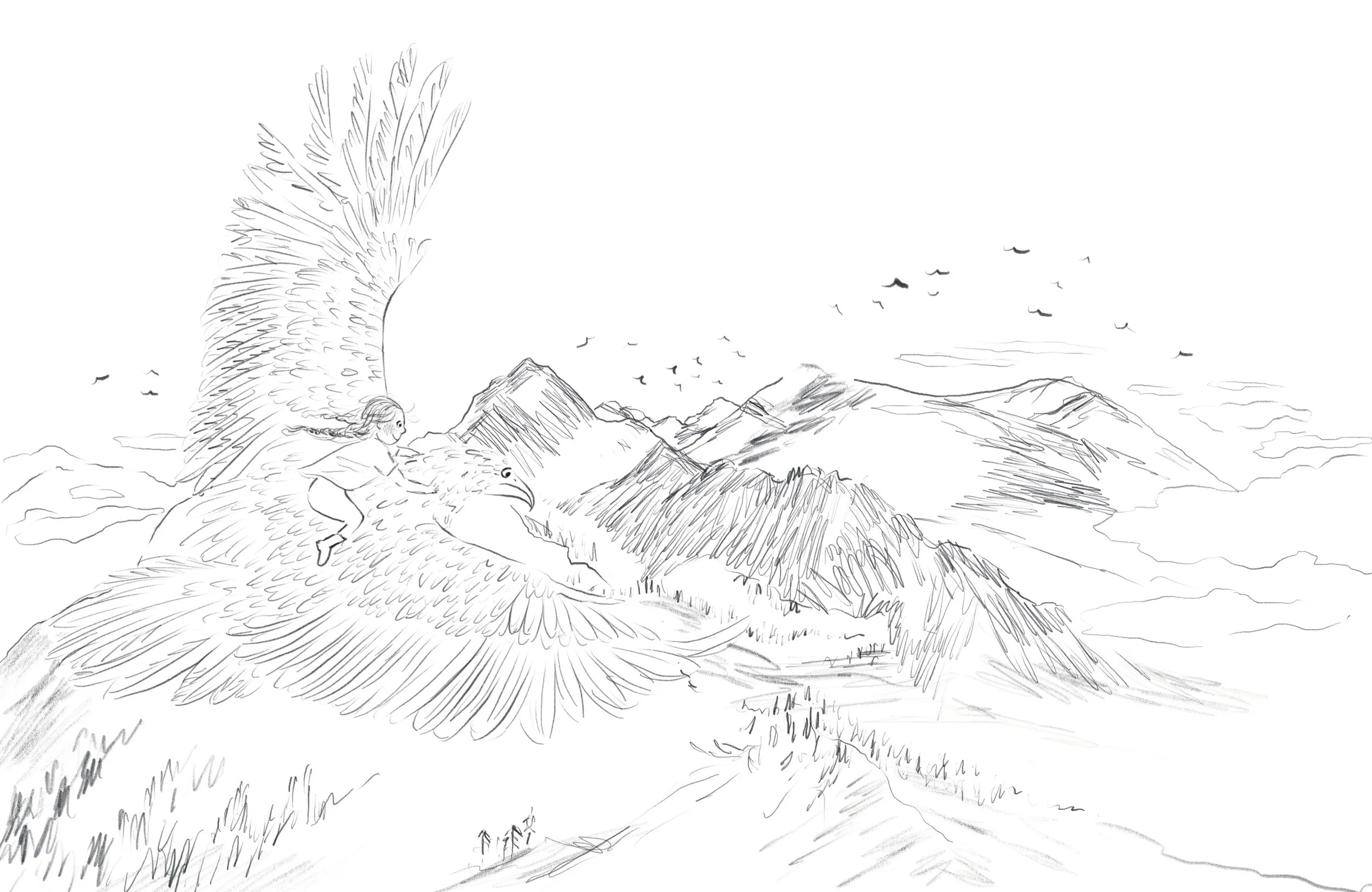 First Spread - Rough sketch