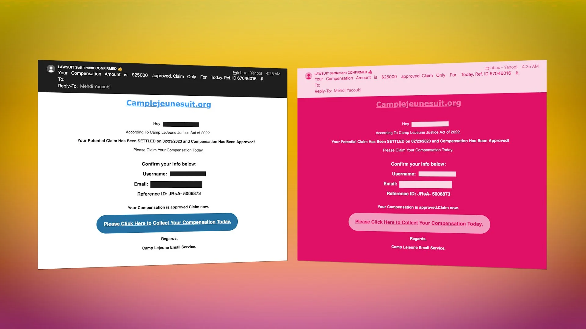 Two-faced spam emails try to trick you twice