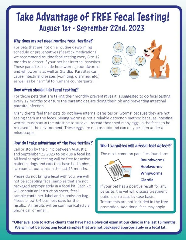 Fecal Promo — Millcreek Veterinary Clinic