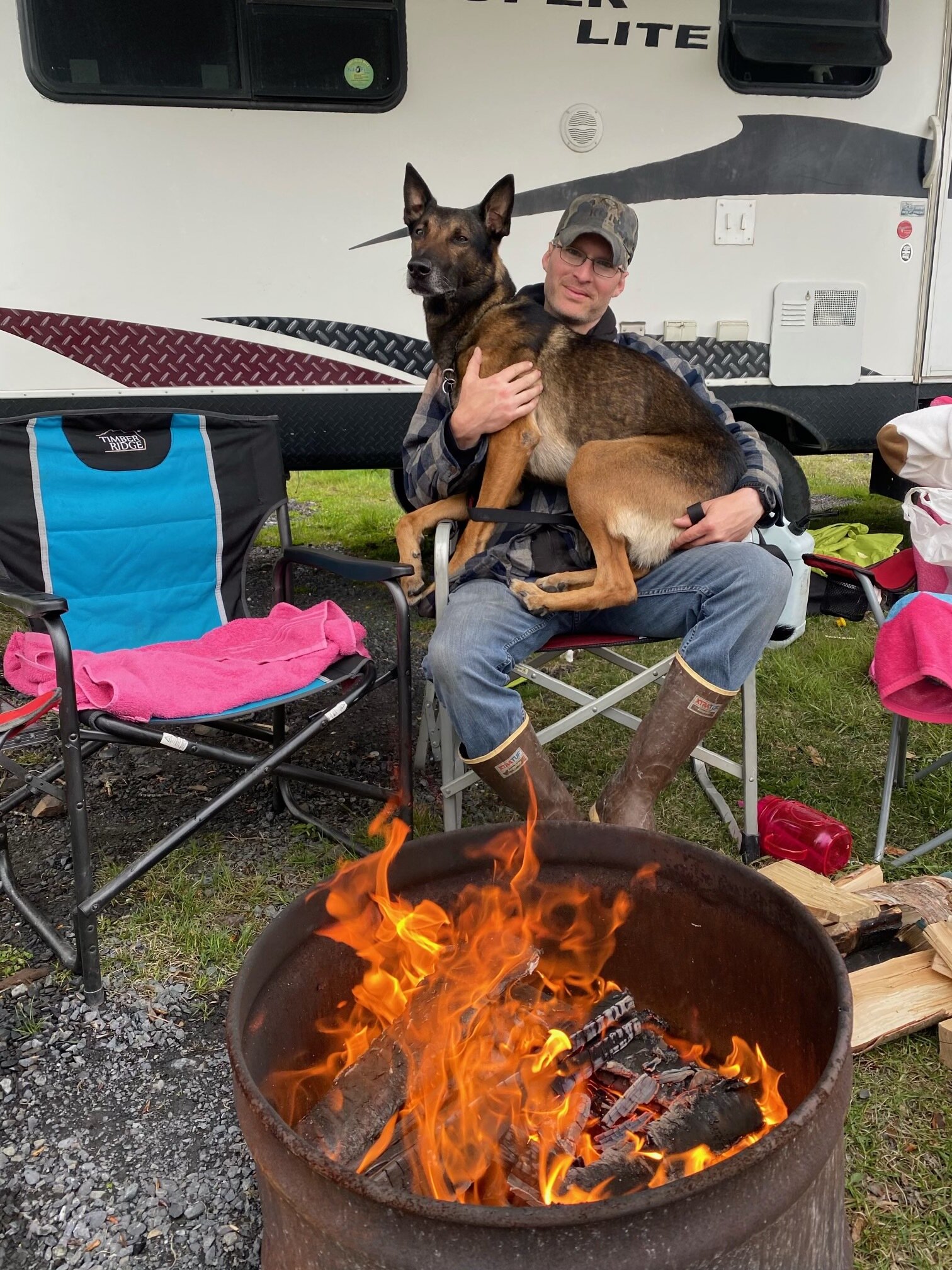 K9 Midas &amp; Officer Ott - "Ruffing" it.