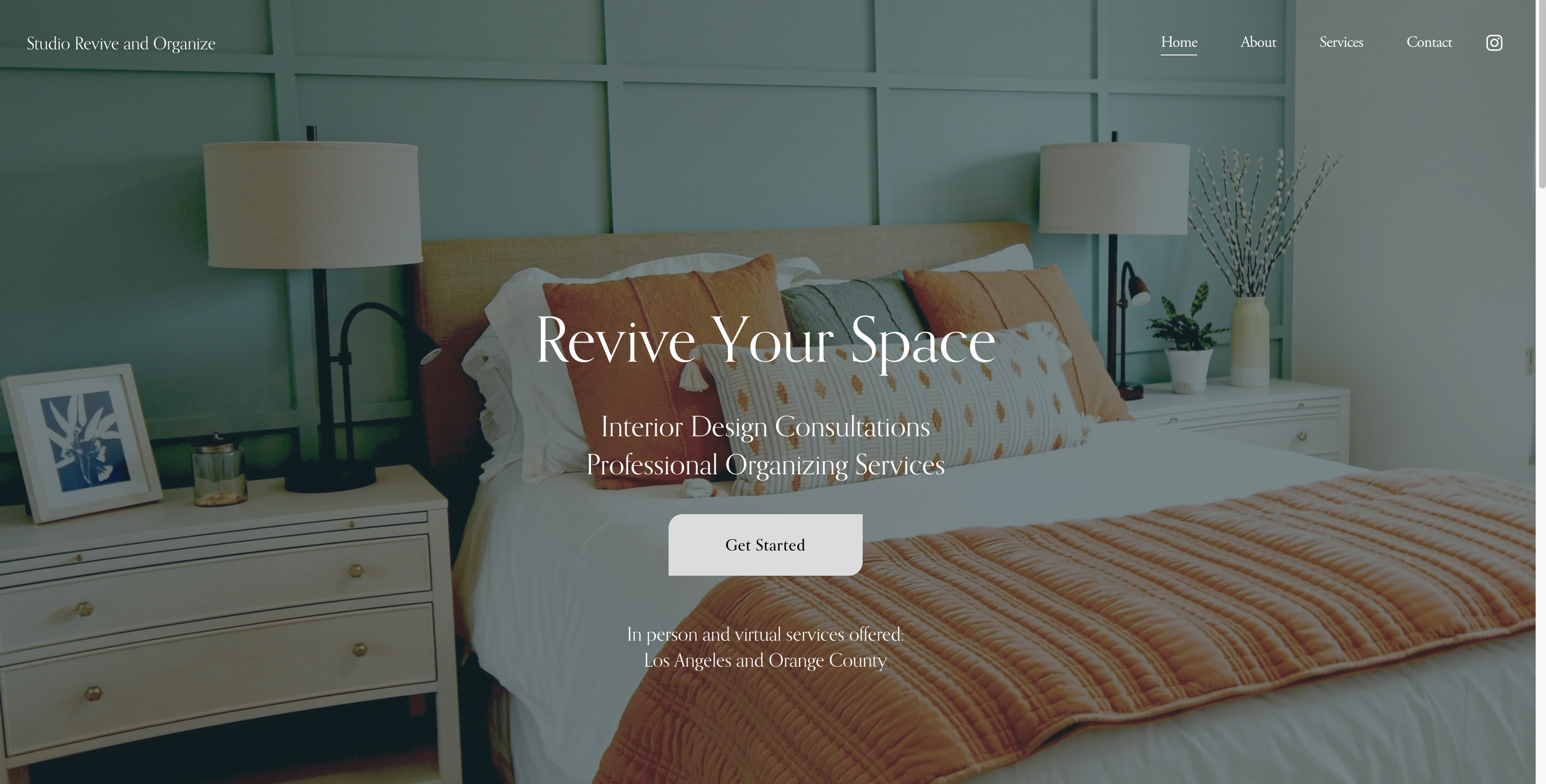 Interior Designer and Organizer Client Website