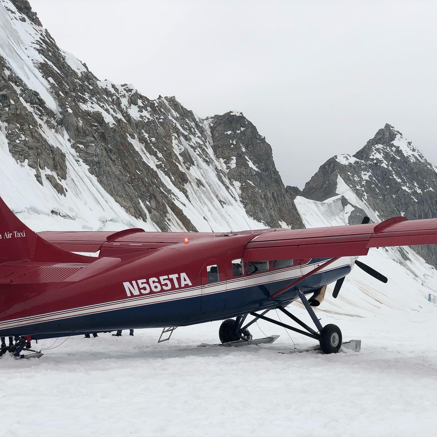 I landed on a #glacier today #privateplane #alaskaadventure  #mountains