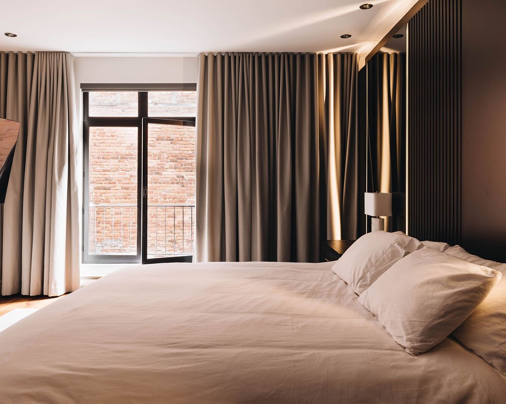 master bedroom drapery